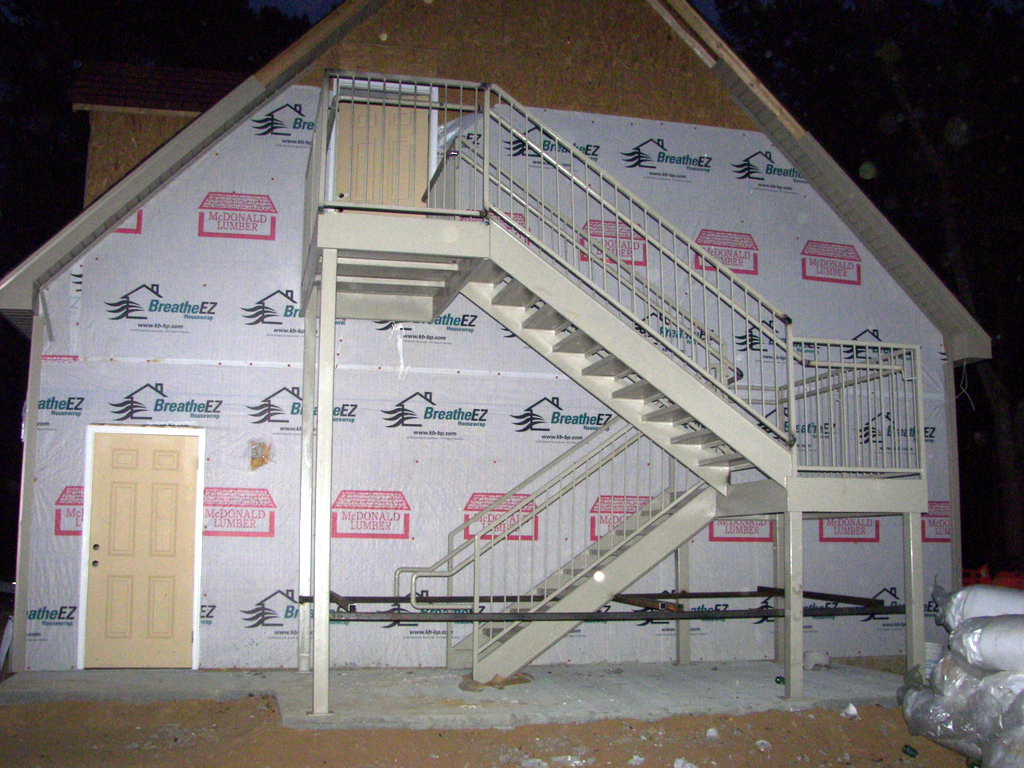 Here are a set of stairs for a home office.